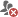 Two grey heads and shoulders with white cross in red circle