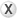 Black cross in white circle with grey outline